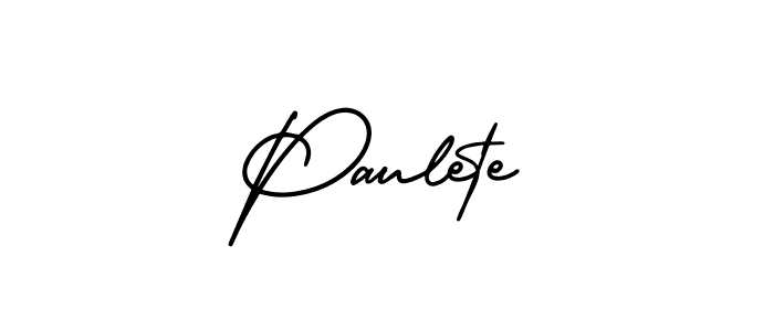 Make a beautiful signature design for name Paulete. With this signature (AmerikaSignatureDemo-Regular) style, you can create a handwritten signature for free. Paulete signature style 3 images and pictures png