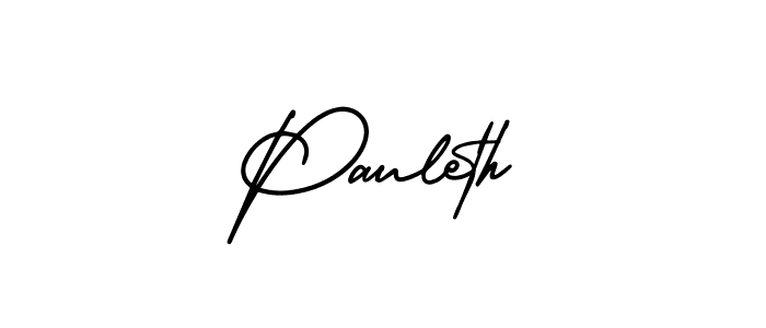 Similarly AmerikaSignatureDemo-Regular is the best handwritten signature design. Signature creator online .You can use it as an online autograph creator for name Pauleth. Pauleth signature style 3 images and pictures png