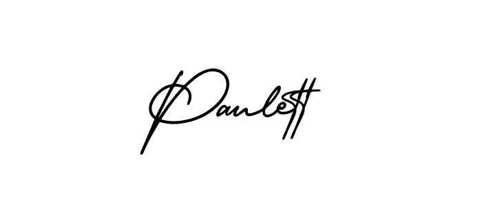 Paulett stylish signature style. Best Handwritten Sign (AmerikaSignatureDemo-Regular) for my name. Handwritten Signature Collection Ideas for my name Paulett. Paulett signature style 3 images and pictures png