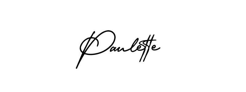 It looks lik you need a new signature style for name Paulette. Design unique handwritten (AmerikaSignatureDemo-Regular) signature with our free signature maker in just a few clicks. Paulette signature style 3 images and pictures png