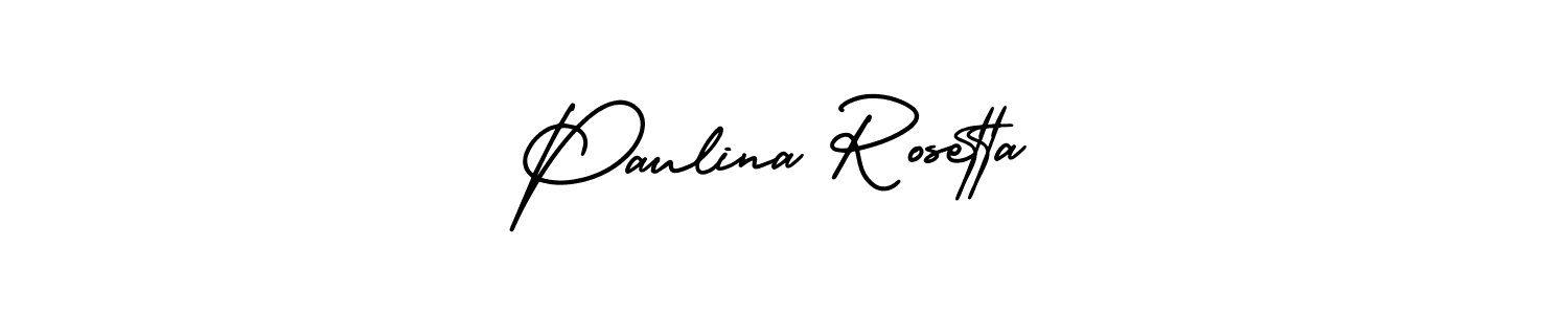 Best and Professional Signature Style for Paulina Rosetta. AmerikaSignatureDemo-Regular Best Signature Style Collection. Paulina Rosetta signature style 3 images and pictures png