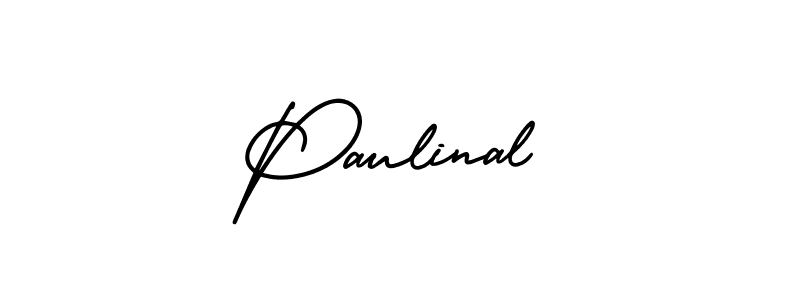 Also we have Paulinal name is the best signature style. Create professional handwritten signature collection using AmerikaSignatureDemo-Regular autograph style. Paulinal signature style 3 images and pictures png