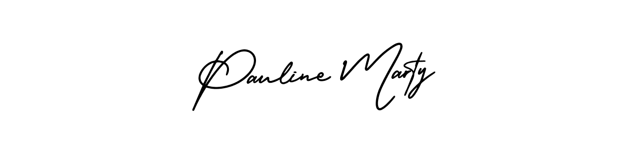 Create a beautiful signature design for name Pauline Marty. With this signature (AmerikaSignatureDemo-Regular) fonts, you can make a handwritten signature for free. Pauline Marty signature style 3 images and pictures png