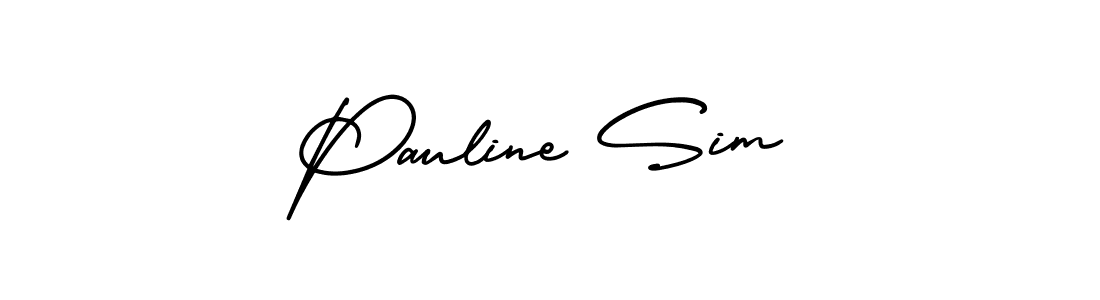 Make a beautiful signature design for name Pauline Sim. With this signature (AmerikaSignatureDemo-Regular) style, you can create a handwritten signature for free. Pauline Sim signature style 3 images and pictures png