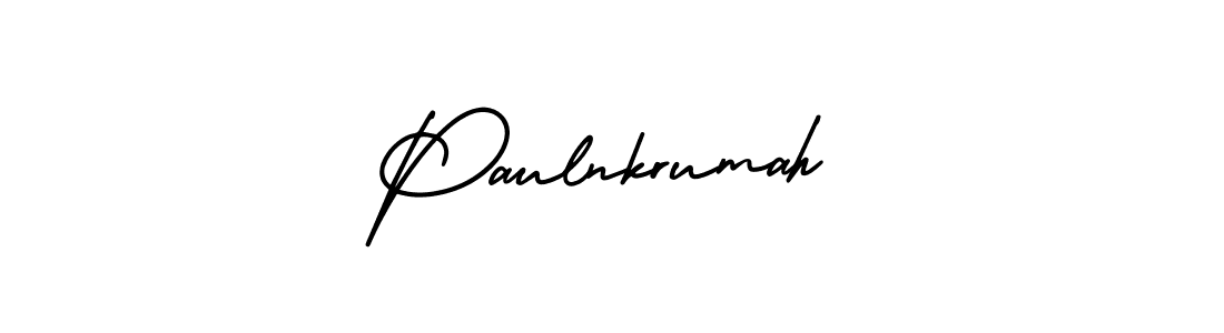 This is the best signature style for the Paulnkrumah name. Also you like these signature font (AmerikaSignatureDemo-Regular). Mix name signature. Paulnkrumah signature style 3 images and pictures png