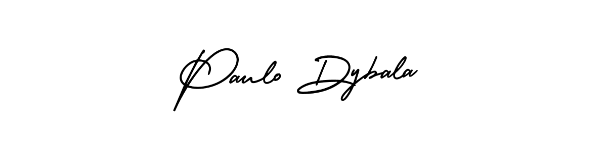 You should practise on your own different ways (AmerikaSignatureDemo-Regular) to write your name (Paulo Dybala) in signature. don't let someone else do it for you. Paulo Dybala signature style 3 images and pictures png