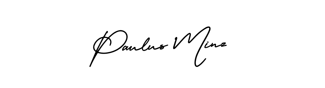 Design your own signature with our free online signature maker. With this signature software, you can create a handwritten (AmerikaSignatureDemo-Regular) signature for name Paulus Minz. Paulus Minz signature style 3 images and pictures png