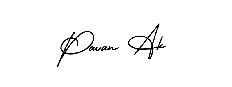 Pavan Ak stylish signature style. Best Handwritten Sign (AmerikaSignatureDemo-Regular) for my name. Handwritten Signature Collection Ideas for my name Pavan Ak. Pavan Ak signature style 3 images and pictures png