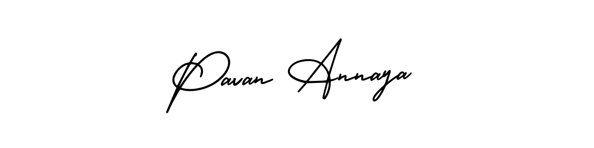 Pavan Annaya stylish signature style. Best Handwritten Sign (AmerikaSignatureDemo-Regular) for my name. Handwritten Signature Collection Ideas for my name Pavan Annaya. Pavan Annaya signature style 3 images and pictures png