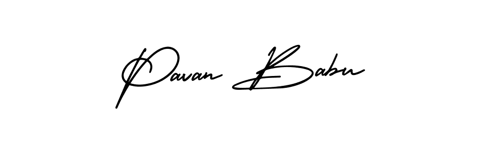 This is the best signature style for the Pavan Babu name. Also you like these signature font (AmerikaSignatureDemo-Regular). Mix name signature. Pavan Babu signature style 3 images and pictures png