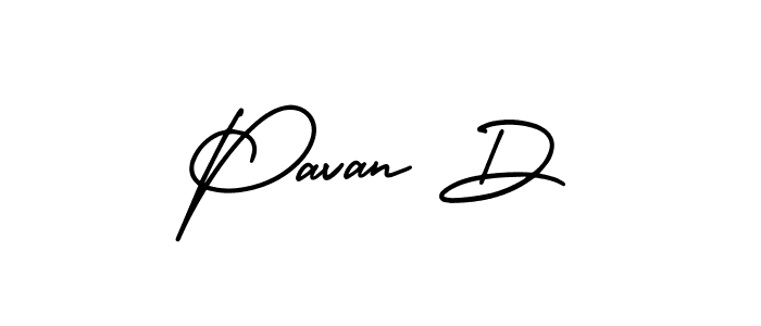 Make a beautiful signature design for name Pavan D. With this signature (AmerikaSignatureDemo-Regular) style, you can create a handwritten signature for free. Pavan D signature style 3 images and pictures png