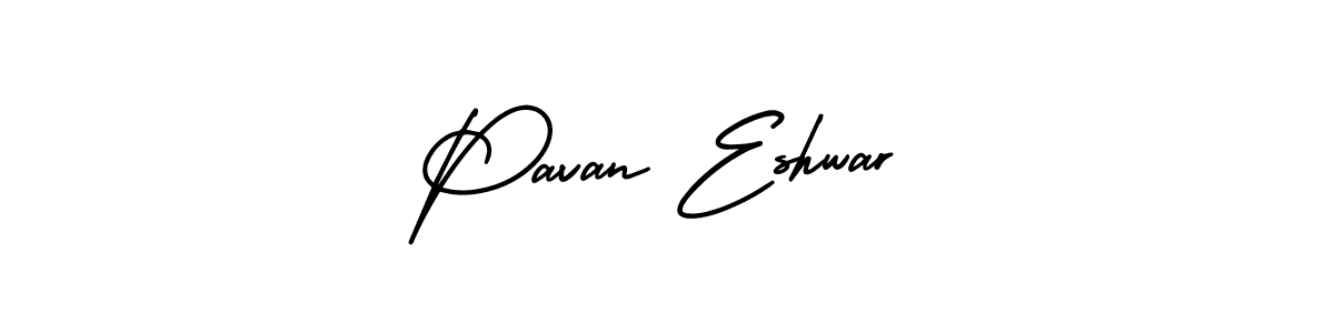 Make a beautiful signature design for name Pavan Eshwar. With this signature (AmerikaSignatureDemo-Regular) style, you can create a handwritten signature for free. Pavan Eshwar signature style 3 images and pictures png