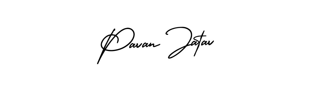 if you are searching for the best signature style for your name Pavan Jatav. so please give up your signature search. here we have designed multiple signature styles  using AmerikaSignatureDemo-Regular. Pavan Jatav signature style 3 images and pictures png