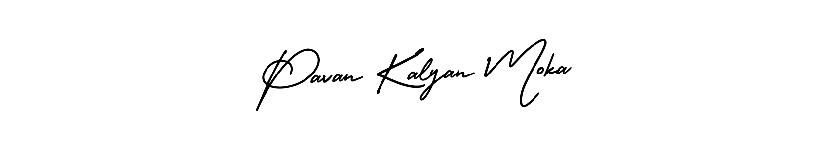 Design your own signature with our free online signature maker. With this signature software, you can create a handwritten (AmerikaSignatureDemo-Regular) signature for name Pavan Kalyan Moka. Pavan Kalyan Moka signature style 3 images and pictures png