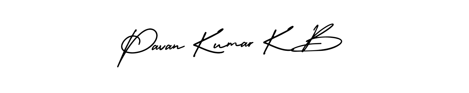 Design your own signature with our free online signature maker. With this signature software, you can create a handwritten (AmerikaSignatureDemo-Regular) signature for name Pavan Kumar K B. Pavan Kumar K B signature style 3 images and pictures png
