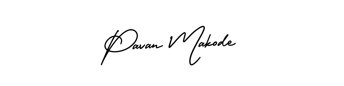This is the best signature style for the Pavan Makode name. Also you like these signature font (AmerikaSignatureDemo-Regular). Mix name signature. Pavan Makode signature style 3 images and pictures png