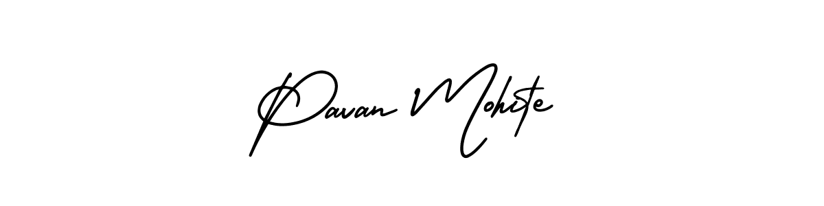 Create a beautiful signature design for name Pavan Mohite. With this signature (AmerikaSignatureDemo-Regular) fonts, you can make a handwritten signature for free. Pavan Mohite signature style 3 images and pictures png