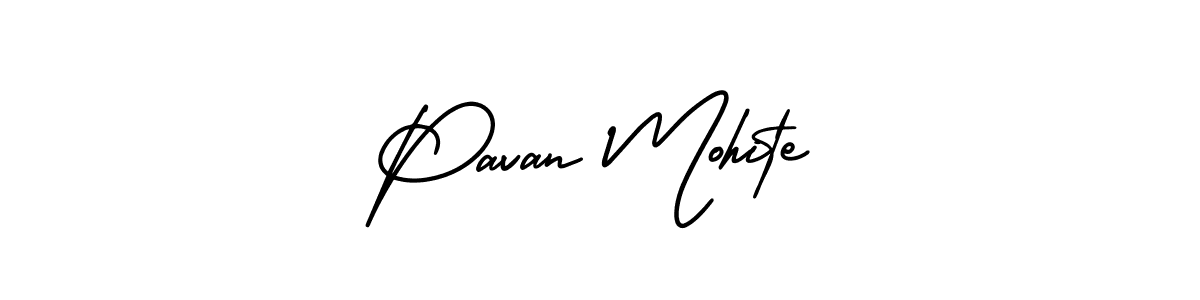 Create a beautiful signature design for name Pavan Mohite. With this signature (AmerikaSignatureDemo-Regular) fonts, you can make a handwritten signature for free. Pavan Mohite signature style 3 images and pictures png