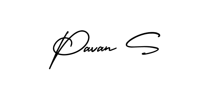 Design your own signature with our free online signature maker. With this signature software, you can create a handwritten (AmerikaSignatureDemo-Regular) signature for name Pavan S. Pavan S signature style 3 images and pictures png