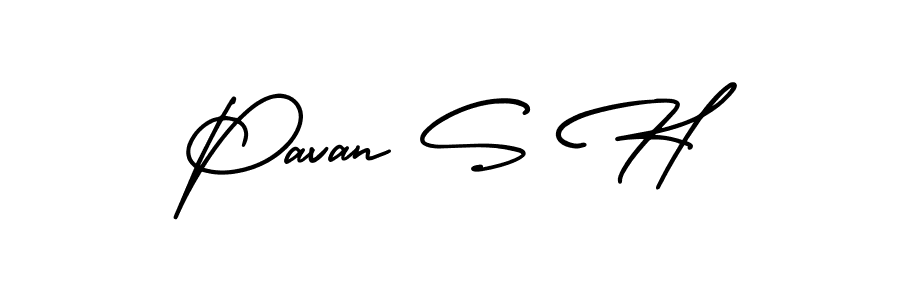 Pavan S H stylish signature style. Best Handwritten Sign (AmerikaSignatureDemo-Regular) for my name. Handwritten Signature Collection Ideas for my name Pavan S H. Pavan S H signature style 3 images and pictures png