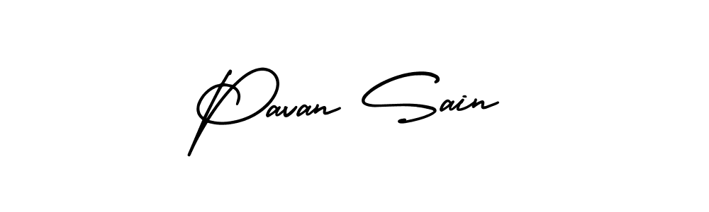 if you are searching for the best signature style for your name Pavan Sain. so please give up your signature search. here we have designed multiple signature styles  using AmerikaSignatureDemo-Regular. Pavan Sain signature style 3 images and pictures png