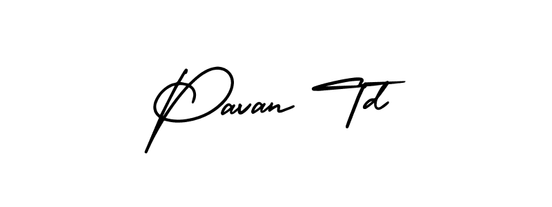 Create a beautiful signature design for name Pavan Td. With this signature (AmerikaSignatureDemo-Regular) fonts, you can make a handwritten signature for free. Pavan Td signature style 3 images and pictures png