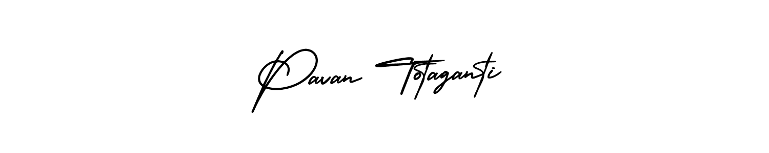 The best way (AmerikaSignatureDemo-Regular) to make a short signature is to pick only two or three words in your name. The name Pavan Totaganti include a total of six letters. For converting this name. Pavan Totaganti signature style 3 images and pictures png