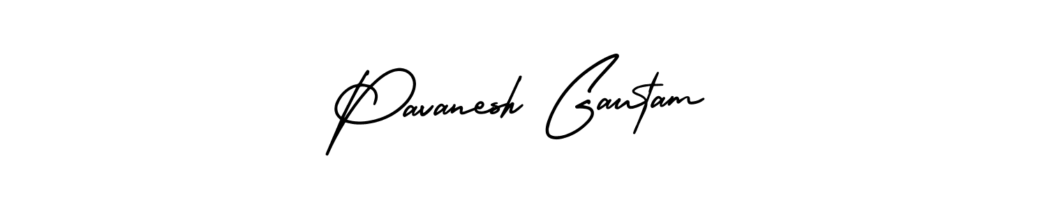 This is the best signature style for the Pavanesh Gautam name. Also you like these signature font (AmerikaSignatureDemo-Regular). Mix name signature. Pavanesh Gautam signature style 3 images and pictures png
