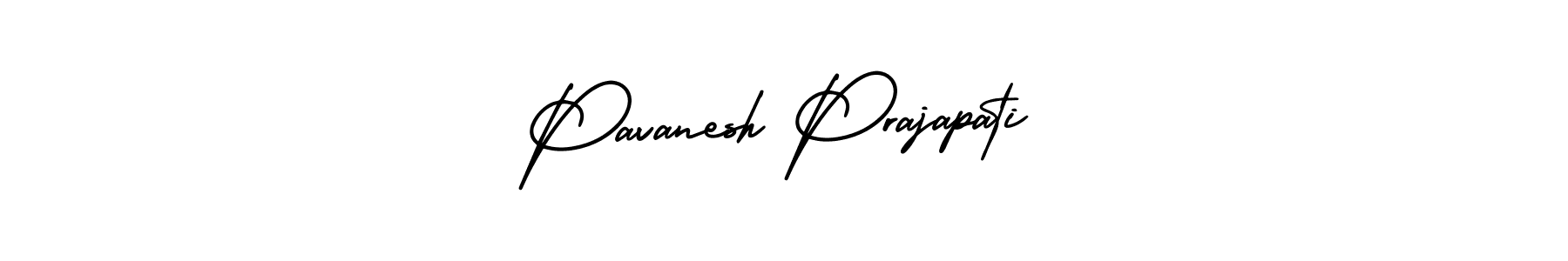 Make a beautiful signature design for name Pavanesh Prajapati. With this signature (AmerikaSignatureDemo-Regular) style, you can create a handwritten signature for free. Pavanesh Prajapati signature style 3 images and pictures png