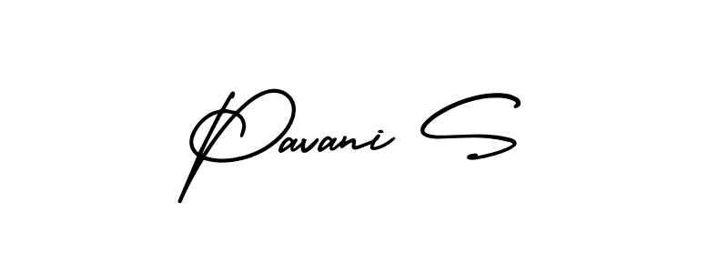 This is the best signature style for the Pavani S name. Also you like these signature font (AmerikaSignatureDemo-Regular). Mix name signature. Pavani S signature style 3 images and pictures png