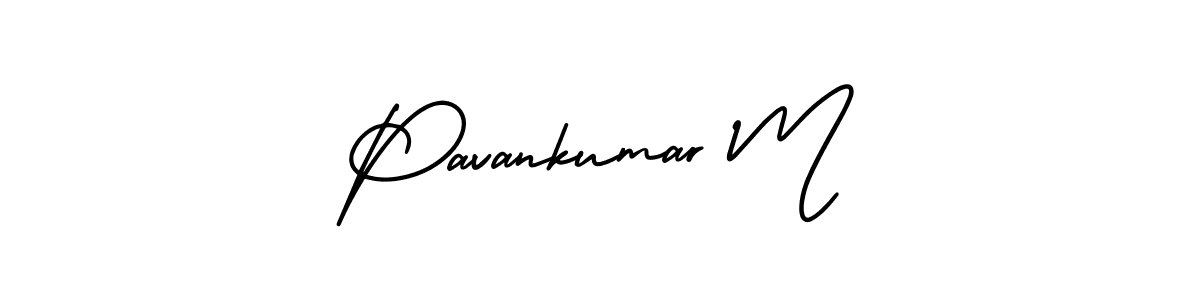 AmerikaSignatureDemo-Regular is a professional signature style that is perfect for those who want to add a touch of class to their signature. It is also a great choice for those who want to make their signature more unique. Get Pavankumar M name to fancy signature for free. Pavankumar M signature style 3 images and pictures png