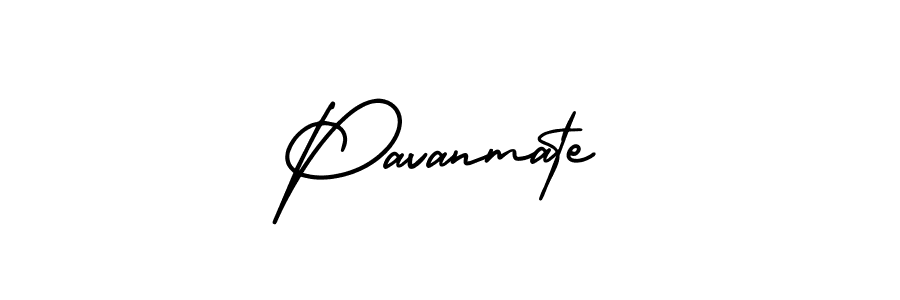 How to make Pavanmate name signature. Use AmerikaSignatureDemo-Regular style for creating short signs online. This is the latest handwritten sign. Pavanmate signature style 3 images and pictures png