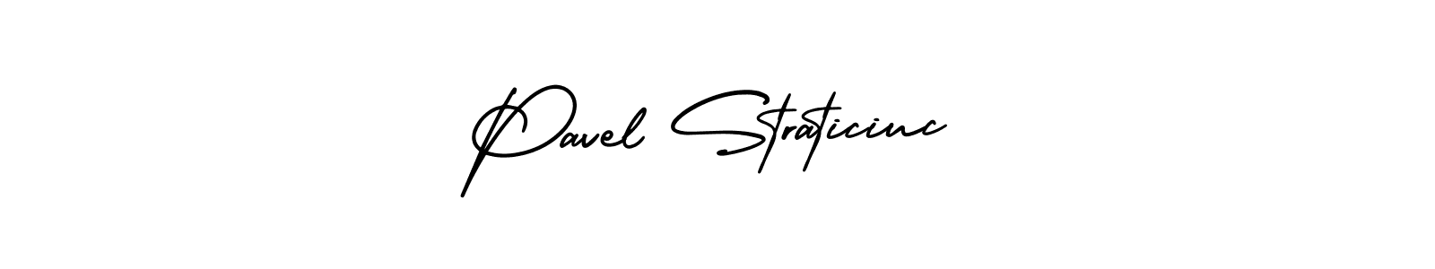 How to make Pavel Straticiuc name signature. Use AmerikaSignatureDemo-Regular style for creating short signs online. This is the latest handwritten sign. Pavel Straticiuc signature style 3 images and pictures png