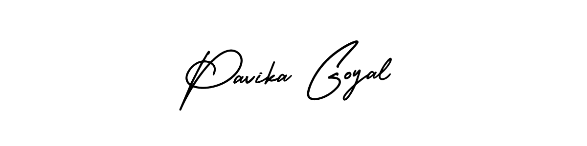 Also You can easily find your signature by using the search form. We will create Pavika Goyal name handwritten signature images for you free of cost using AmerikaSignatureDemo-Regular sign style. Pavika Goyal signature style 3 images and pictures png