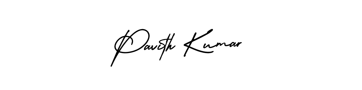 Create a beautiful signature design for name Pavith Kumar. With this signature (AmerikaSignatureDemo-Regular) fonts, you can make a handwritten signature for free. Pavith Kumar signature style 3 images and pictures png