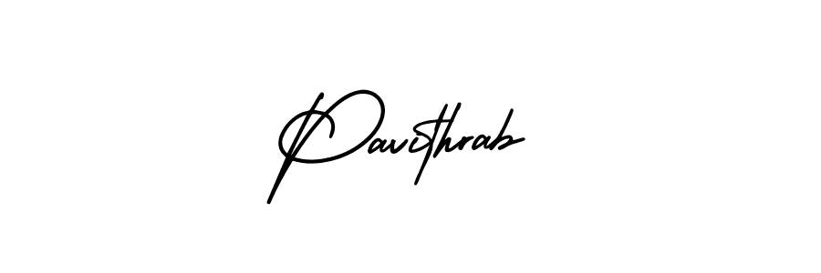 Create a beautiful signature design for name Pavithrab. With this signature (AmerikaSignatureDemo-Regular) fonts, you can make a handwritten signature for free. Pavithrab signature style 3 images and pictures png