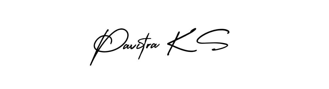 Make a beautiful signature design for name Pavitra K S. With this signature (AmerikaSignatureDemo-Regular) style, you can create a handwritten signature for free. Pavitra K S signature style 3 images and pictures png