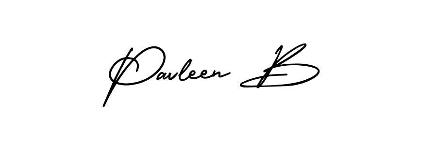 AmerikaSignatureDemo-Regular is a professional signature style that is perfect for those who want to add a touch of class to their signature. It is also a great choice for those who want to make their signature more unique. Get Pavleen B name to fancy signature for free. Pavleen B signature style 3 images and pictures png