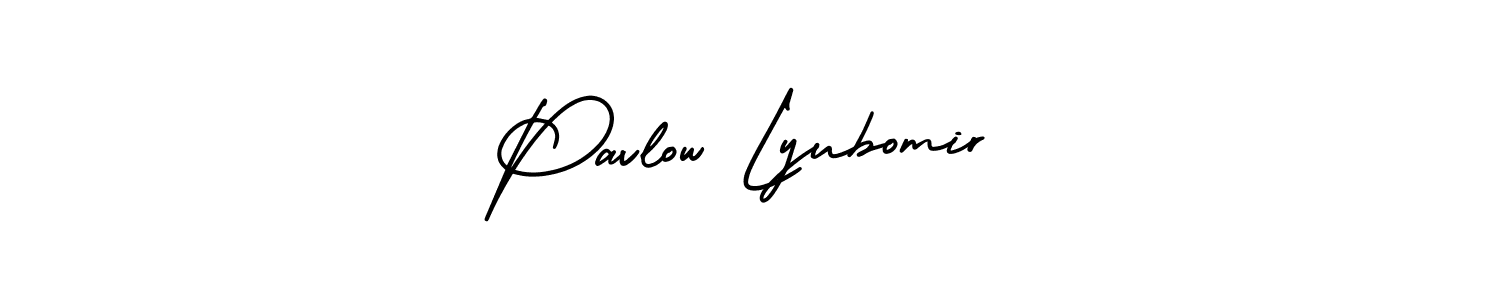 Check out images of Autograph of Pavlow Lyubomir name. Actor Pavlow Lyubomir Signature Style. AmerikaSignatureDemo-Regular is a professional sign style online. Pavlow Lyubomir signature style 3 images and pictures png