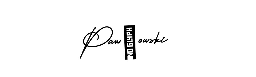 Design your own signature with our free online signature maker. With this signature software, you can create a handwritten (AmerikaSignatureDemo-Regular) signature for name Pawłowski. Pawłowski signature style 3 images and pictures png