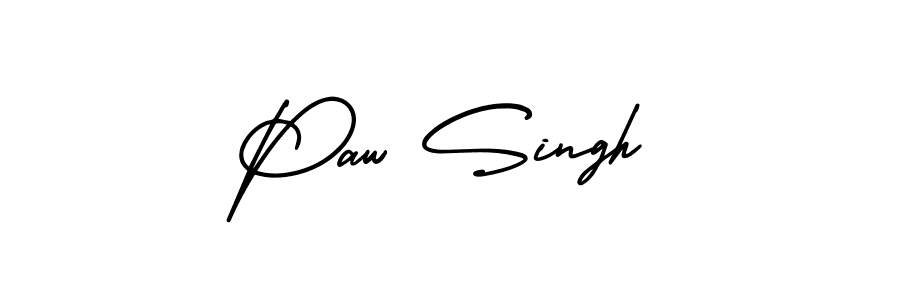 Paw Singh stylish signature style. Best Handwritten Sign (AmerikaSignatureDemo-Regular) for my name. Handwritten Signature Collection Ideas for my name Paw Singh. Paw Singh signature style 3 images and pictures png