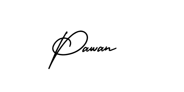 Make a beautiful signature design for name Pawan . With this signature (AmerikaSignatureDemo-Regular) style, you can create a handwritten signature for free. Pawan  signature style 3 images and pictures png