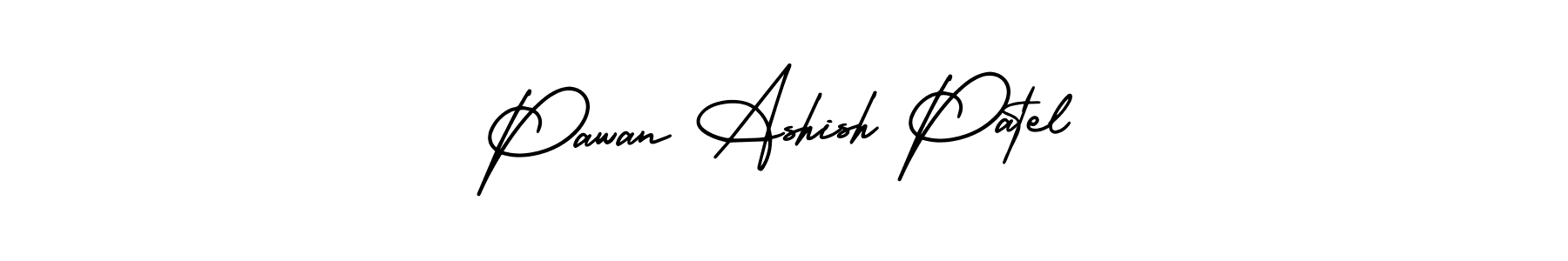 Also You can easily find your signature by using the search form. We will create Pawan Ashish Patel name handwritten signature images for you free of cost using AmerikaSignatureDemo-Regular sign style. Pawan Ashish Patel signature style 3 images and pictures png