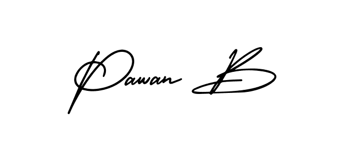 How to Draw Pawan B signature style? AmerikaSignatureDemo-Regular is a latest design signature styles for name Pawan B. Pawan B signature style 3 images and pictures png