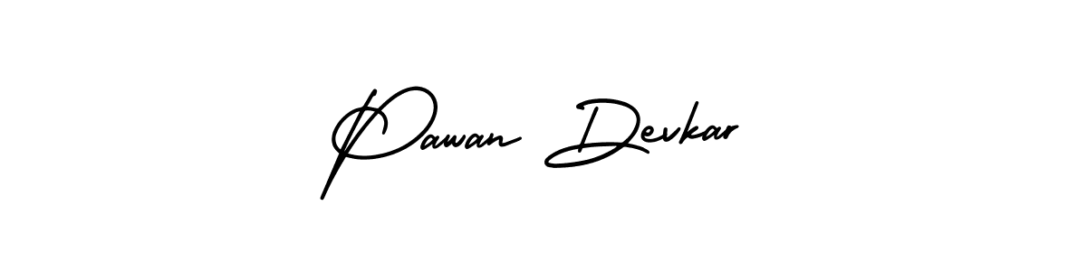 How to make Pawan Devkar name signature. Use AmerikaSignatureDemo-Regular style for creating short signs online. This is the latest handwritten sign. Pawan Devkar signature style 3 images and pictures png