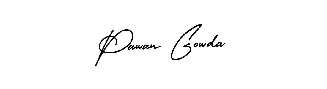 Make a beautiful signature design for name Pawan Gowda. With this signature (AmerikaSignatureDemo-Regular) style, you can create a handwritten signature for free. Pawan Gowda signature style 3 images and pictures png