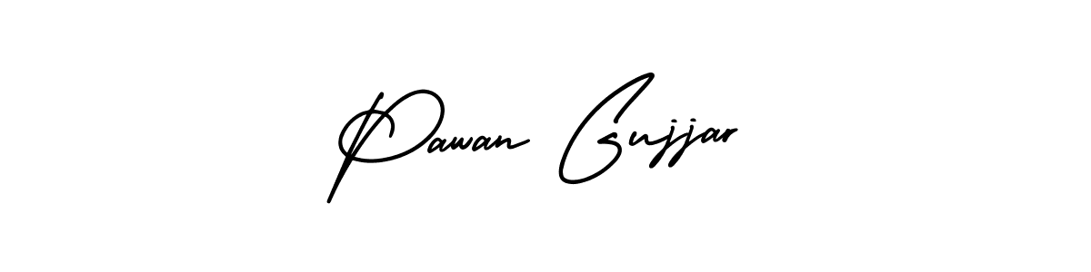 if you are searching for the best signature style for your name Pawan Gujjar. so please give up your signature search. here we have designed multiple signature styles  using AmerikaSignatureDemo-Regular. Pawan Gujjar signature style 3 images and pictures png