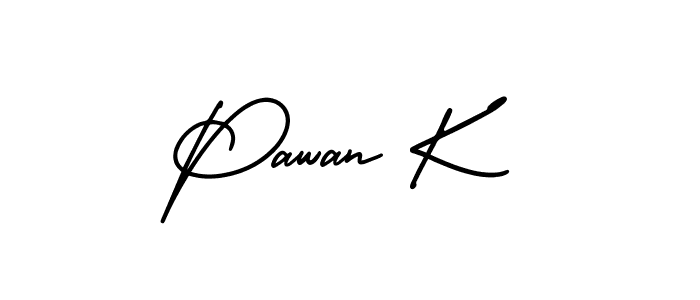 Use a signature maker to create a handwritten signature online. With this signature software, you can design (AmerikaSignatureDemo-Regular) your own signature for name Pawan K. Pawan K signature style 3 images and pictures png