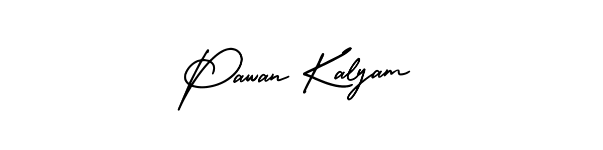 The best way (AmerikaSignatureDemo-Regular) to make a short signature is to pick only two or three words in your name. The name Pawan Kalyam include a total of six letters. For converting this name. Pawan Kalyam signature style 3 images and pictures png