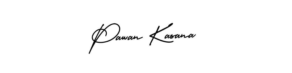 The best way (AmerikaSignatureDemo-Regular) to make a short signature is to pick only two or three words in your name. The name Pawan Kasana include a total of six letters. For converting this name. Pawan Kasana signature style 3 images and pictures png